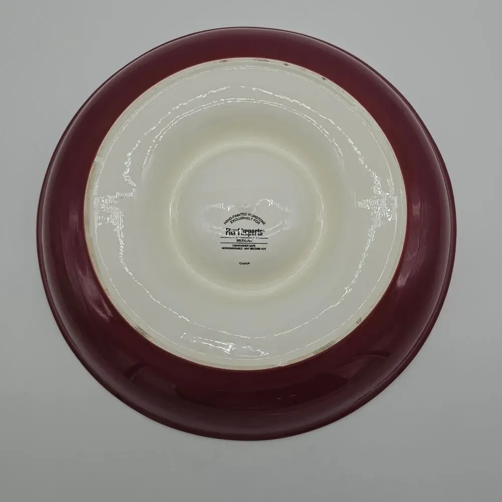 Chip & Dip Platter - Pier 1 Imports Mexicali Design - Hand-Painted Ironstone‎